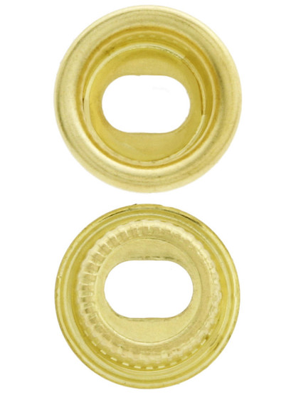 Pair of Solid Brass Stop Bead Adjusters in Unlacquered Brass.